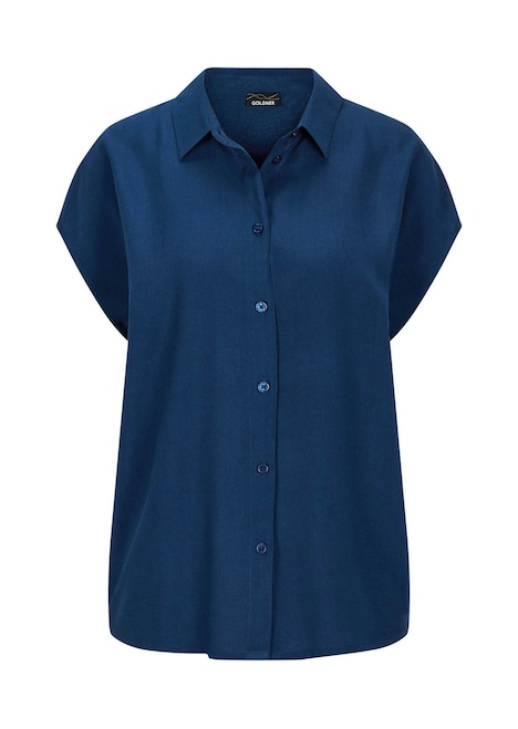 Viskosebluse mit Hemdkragen