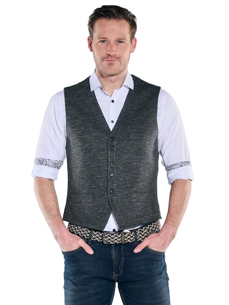 engbers Herren Sakko-Weste mit Knopfleiste , Anthrazit