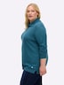 Pullover Langarm Jersey Uni Rollkragen