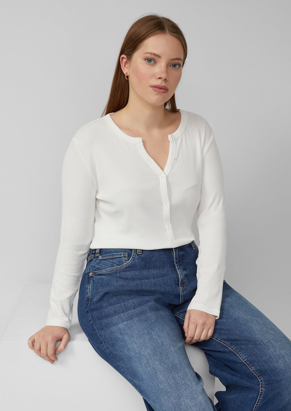 Geripptes Longsleeve