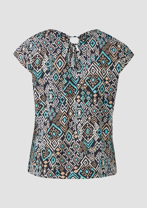 Ärmelloses Relaxed-Fit-Shirt mit Cut-out und Schleife