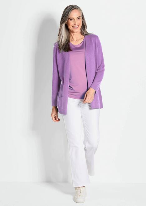 Langarm Feinstrick-Cardigan