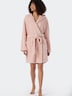 Schiesser Damen Bademantel Teddy Fleece - rosé