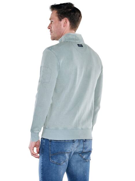 engbers Herren Sweatjacke Stehbund , Mittelblau