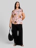 T-Shirt im Material-Mix