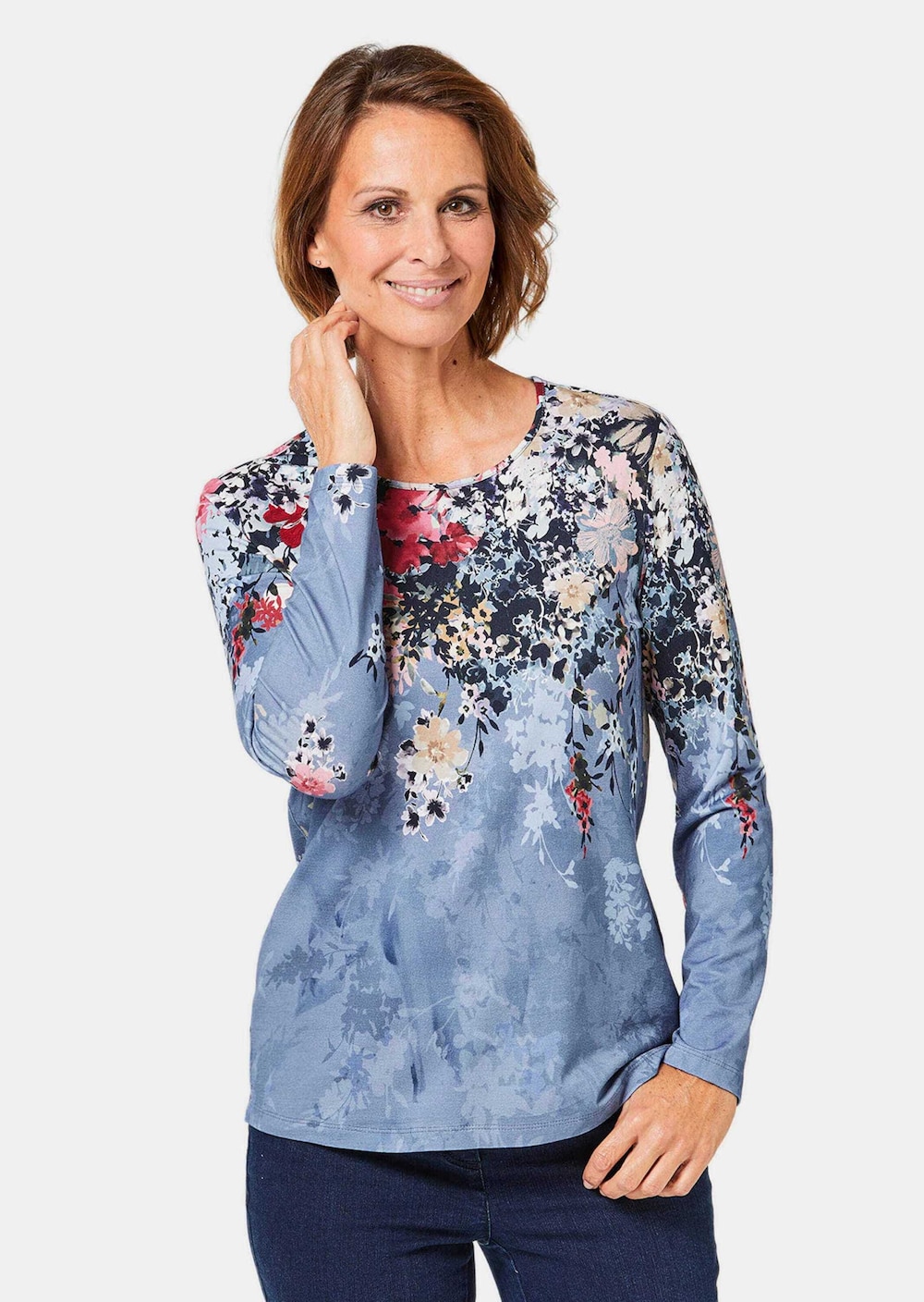 Druckshirt mit floralem Muster