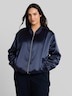Satin Blouson Jacke mit Bomberkragen