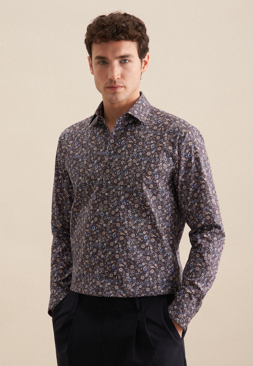 Herren Business Hemd - Floral