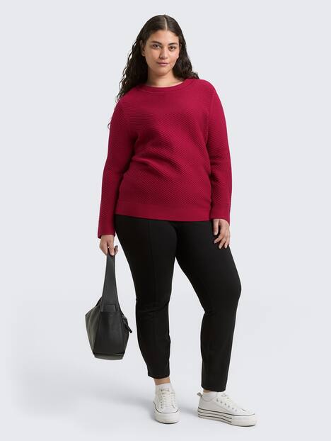 Loose Fit Strickpullover aus Baumwolle