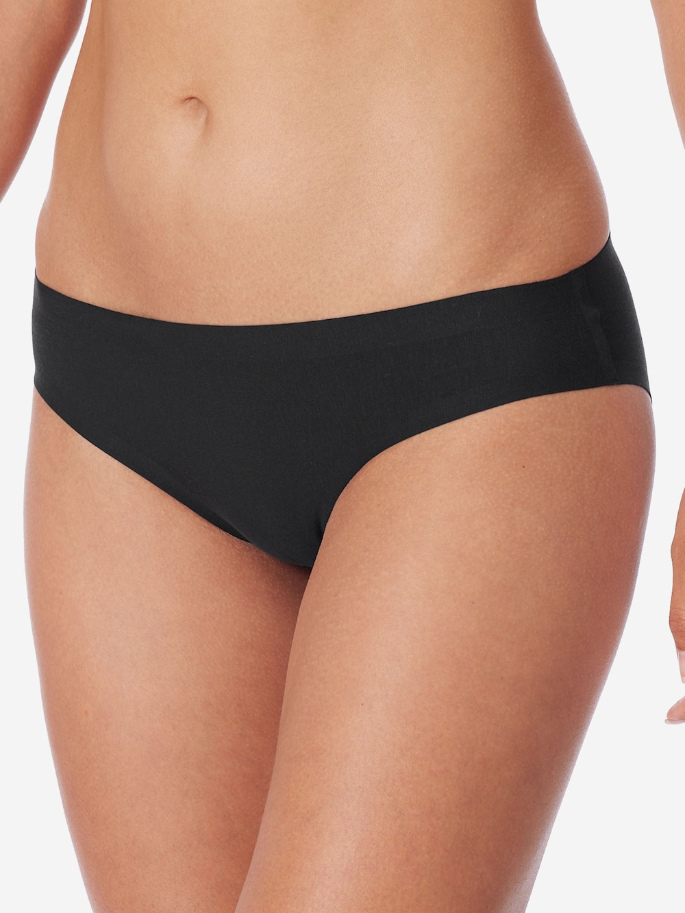Schiesser Damen Slip Invisible Cotton 4-Pack schwarz,maple