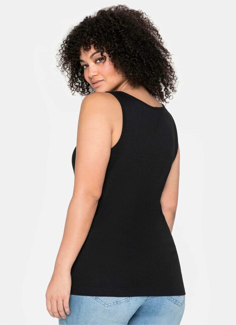 Tanktop Ärmellos Uni Ohne Kragen