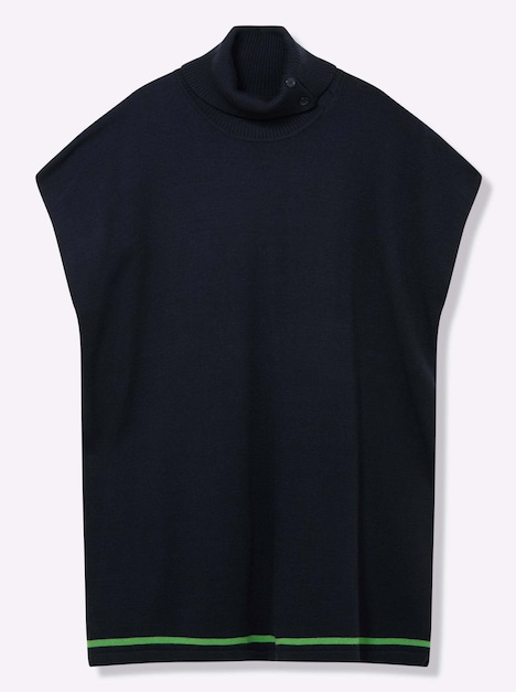 Pullunder Überschnittener Arm Jersey Uni Rollkragen