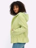 Kapuzenjacke Steppjacke mit Kapuze und Kordelzug Langarm Kapuzenkragen