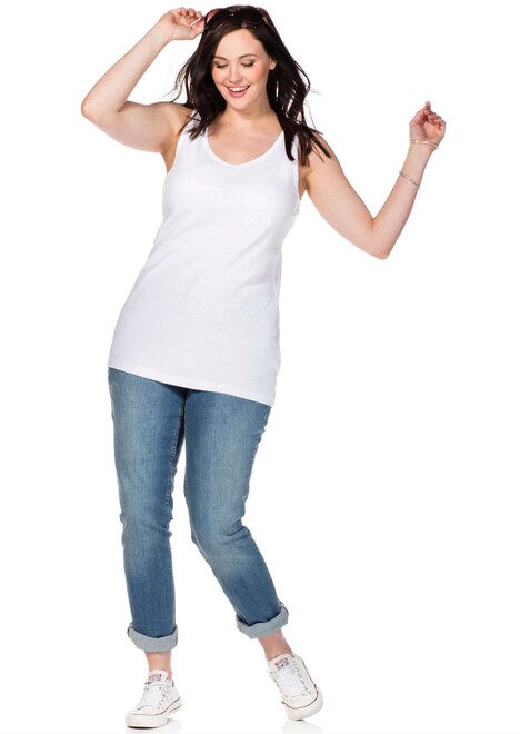 Tanktop Ärmellos Uni Ohne Kragen