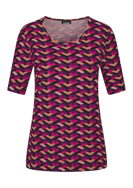 GOLDNER Shirt Shirt met geometrische print