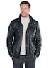 Herren Lederjacke mit herausnehmbarem Inlet , Schwarz