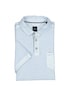 Herren Polo-Shirt meliert , Hellblau