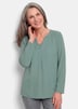 Elegantes Chiffonshirt mit Jersey-Details