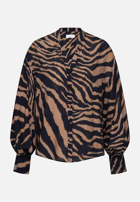 Damen Ausgestellte Bluse - Druck