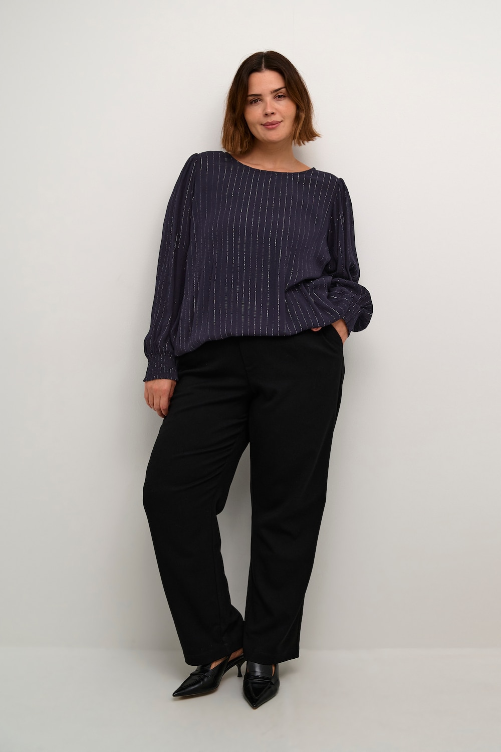 Langarm-Bluse Regular fit