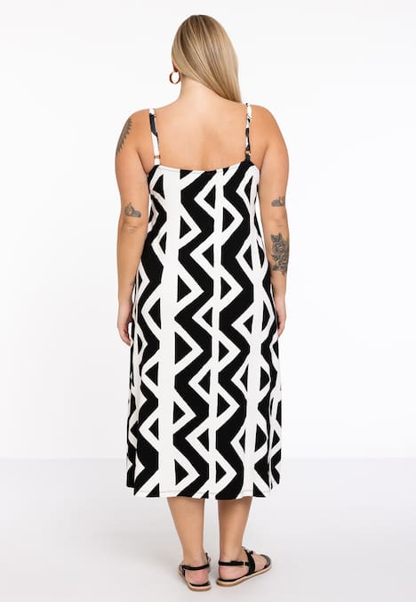 Kleid mit grafischem druck