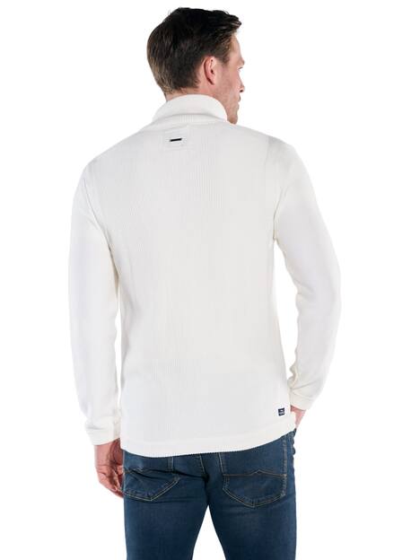engbers Herren Pullover Polokragen , Reinweiss