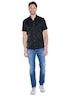 Herren Hemd uni , Schwarz