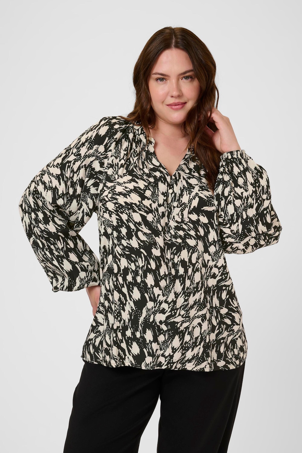 Kurzarm-Bluse Regular fit