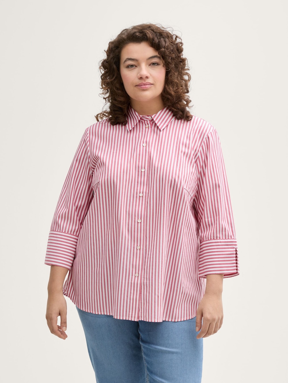 Loose Fit Bluse mit Streifenmuster