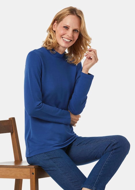 Stehkragenshirt mit Langarm