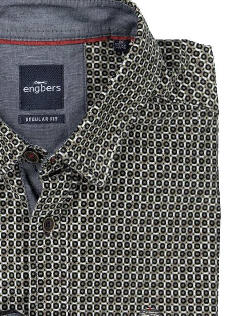 engbers Herren Langarm-Hemd aus Baby-Cord , Khaki