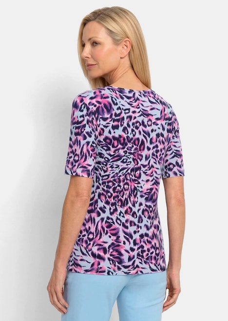 Jersey-Shirt mit Animal Print
