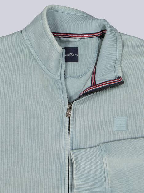 engbers Herren Sweatjacke Stehbund , Mittelblau