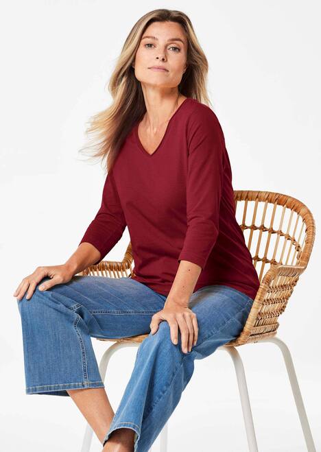 Shirt mit V-Ausschnitt