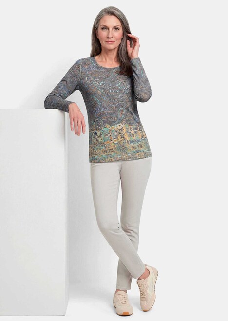 Jerseyshirt mit Paisley-Druck