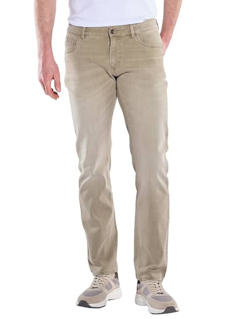 engbers Herren Sportive Jeans mit Soft Touch , Braunbeige