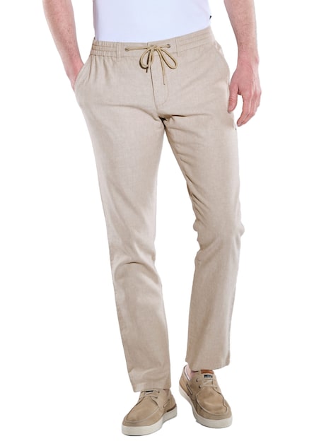 Herren Chino mit Tunnelzug , Sand