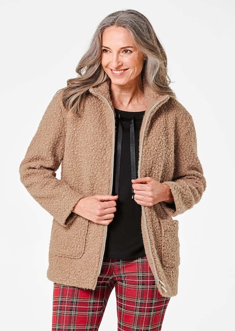 Jacke Teddy Jacke mit Stehkragen