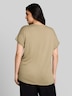 Loose Fit T-Shirt im Material-Mix