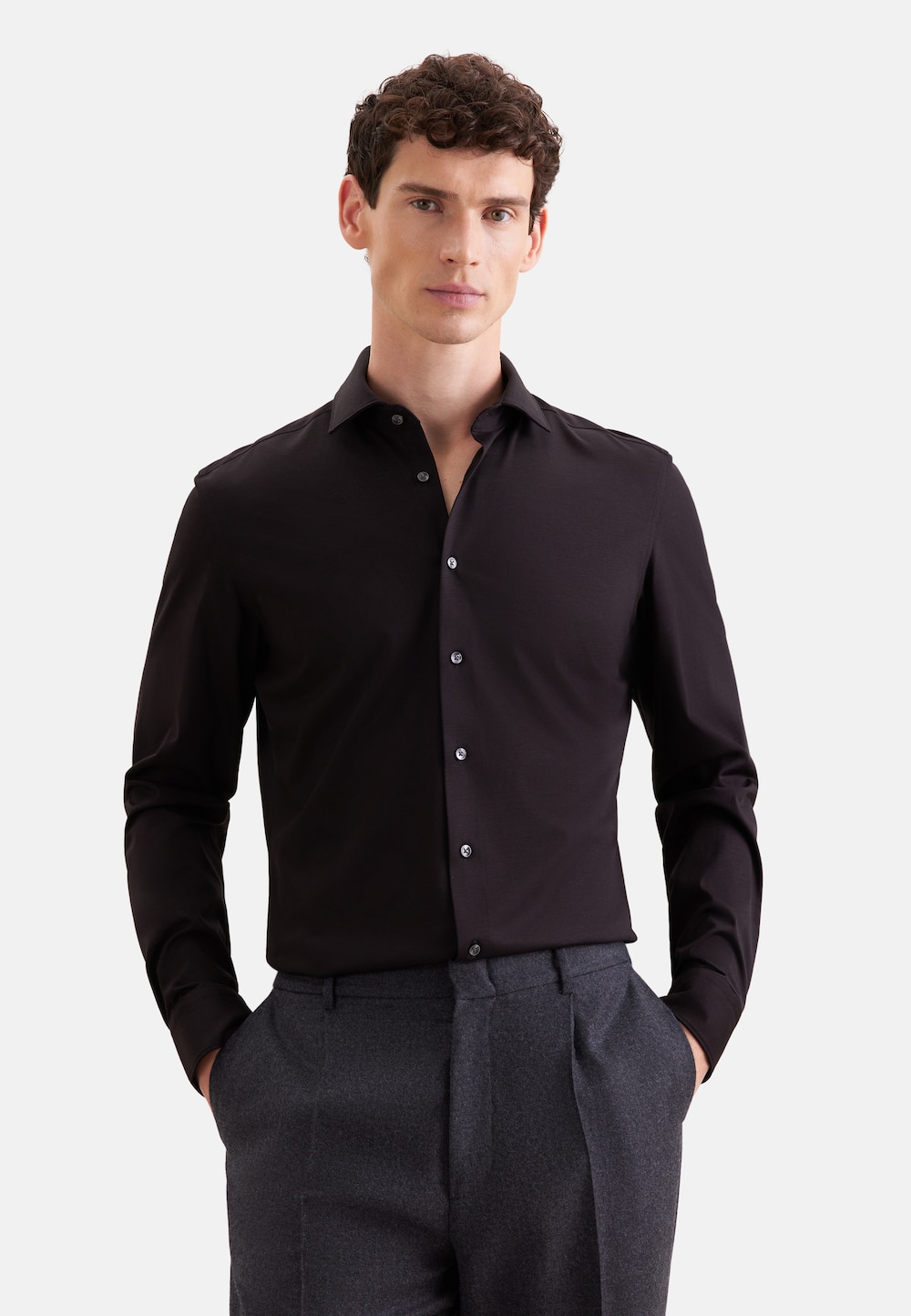Herren Jerseyhemd - Uni