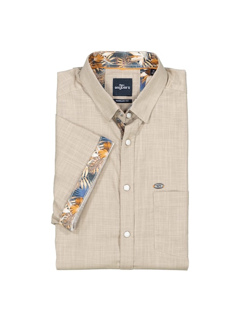 Herren Kurzarm-Hemd regular , Sand