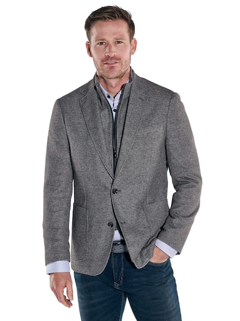 engbers Herren Sakko dezent gemustert , Grau