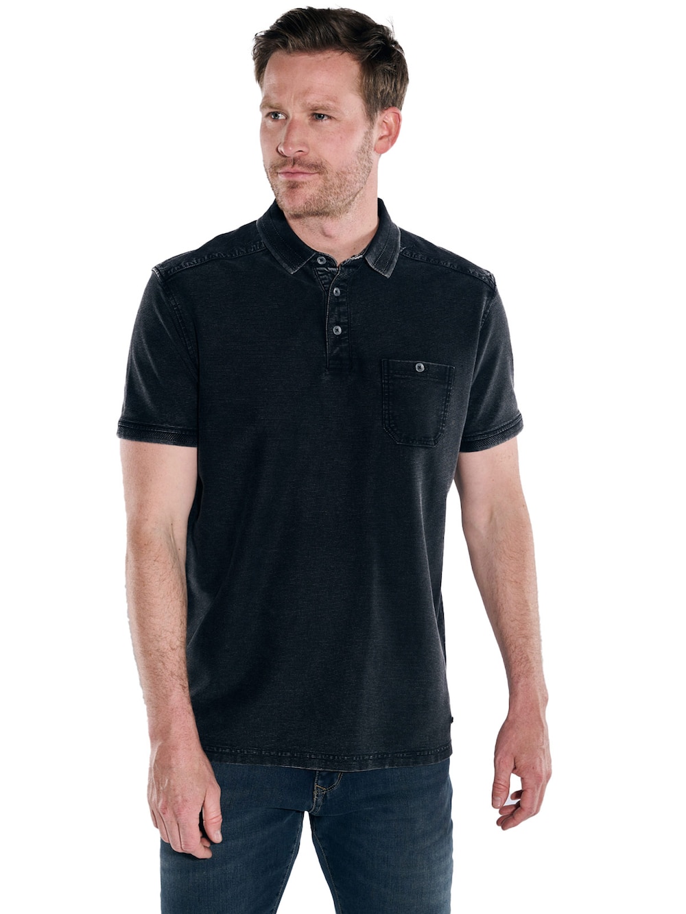 engbers Herren Polo-Shirt regular , Schwarz