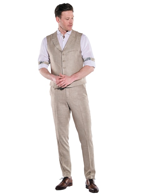 Herren Sakko-Weste slim fit , Beige