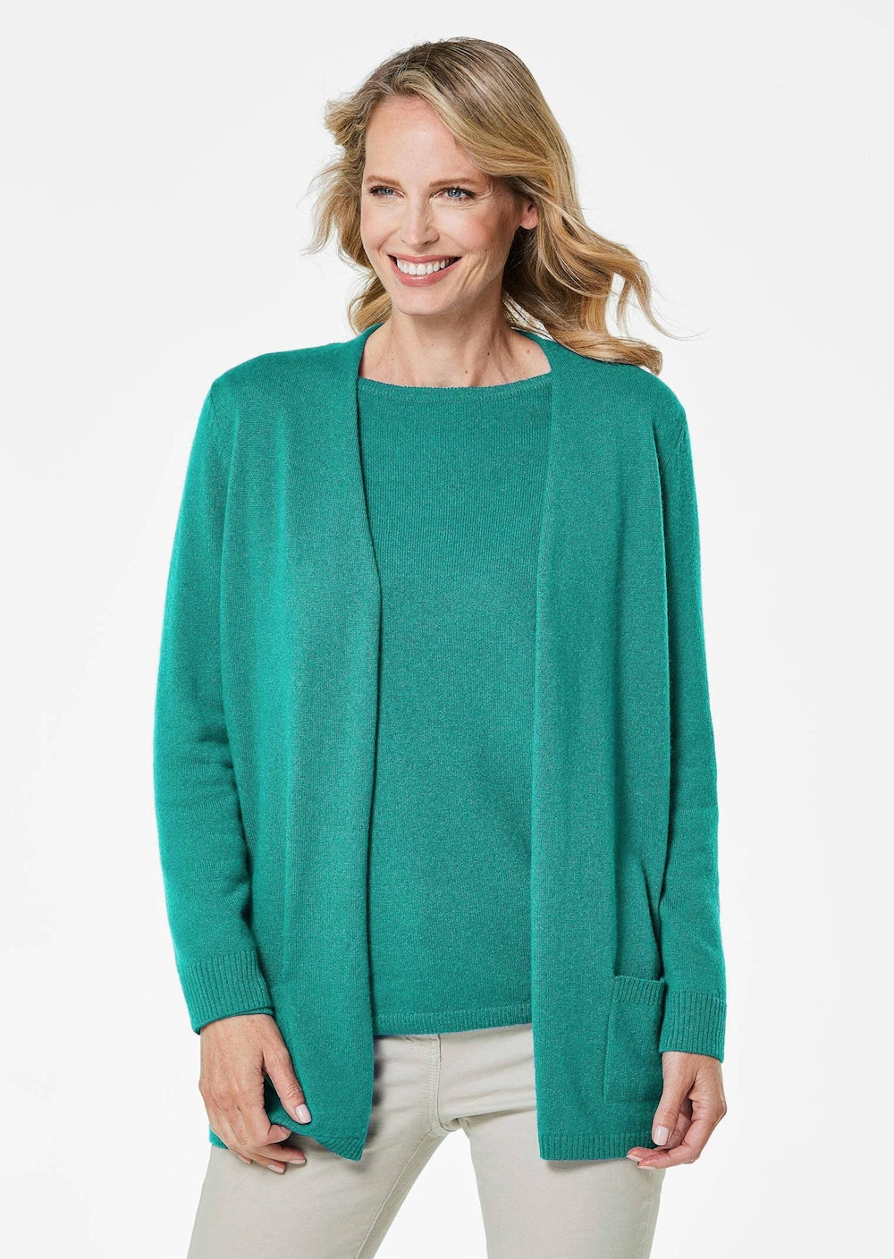 Langarm Feinstrick-Cardigan