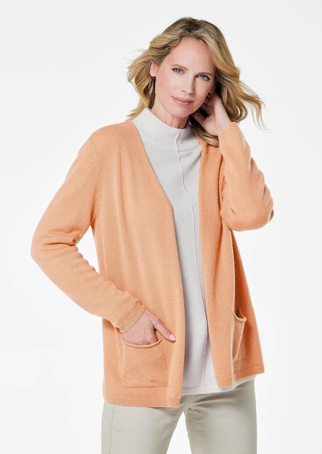 Kaschmir-Longstrickjacke