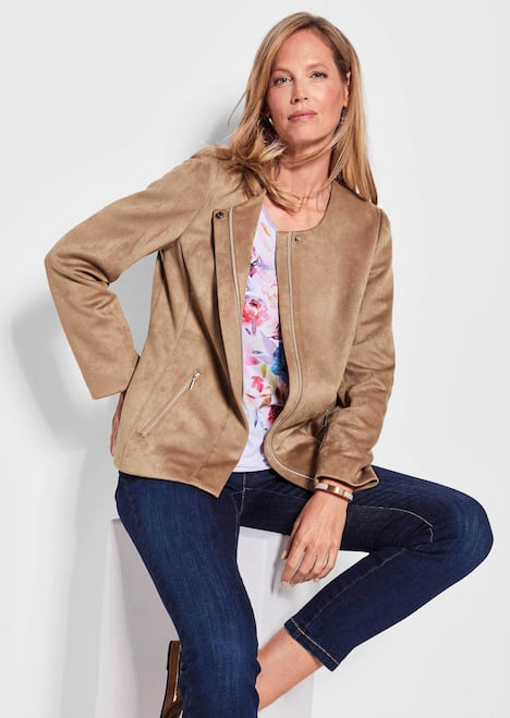 GOLDNER Imitatieleren jasje Expressief jasje van imitatieleer met superzachte textuur