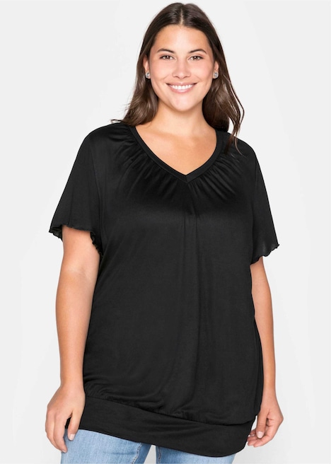 T-Shirt Kurzarm Ohne Kragen