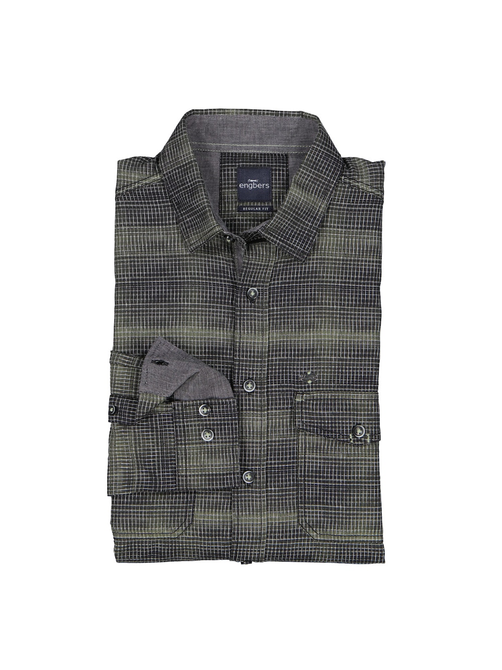 engbers Herren Karohemd , Khaki