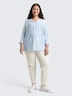 Henleybluse mit Streifenmuster